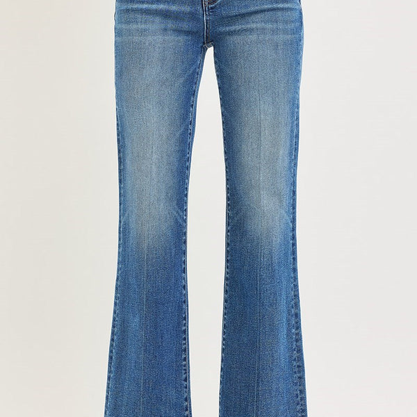 Risen- Tummy Control High Rise Wide Flare Jeans