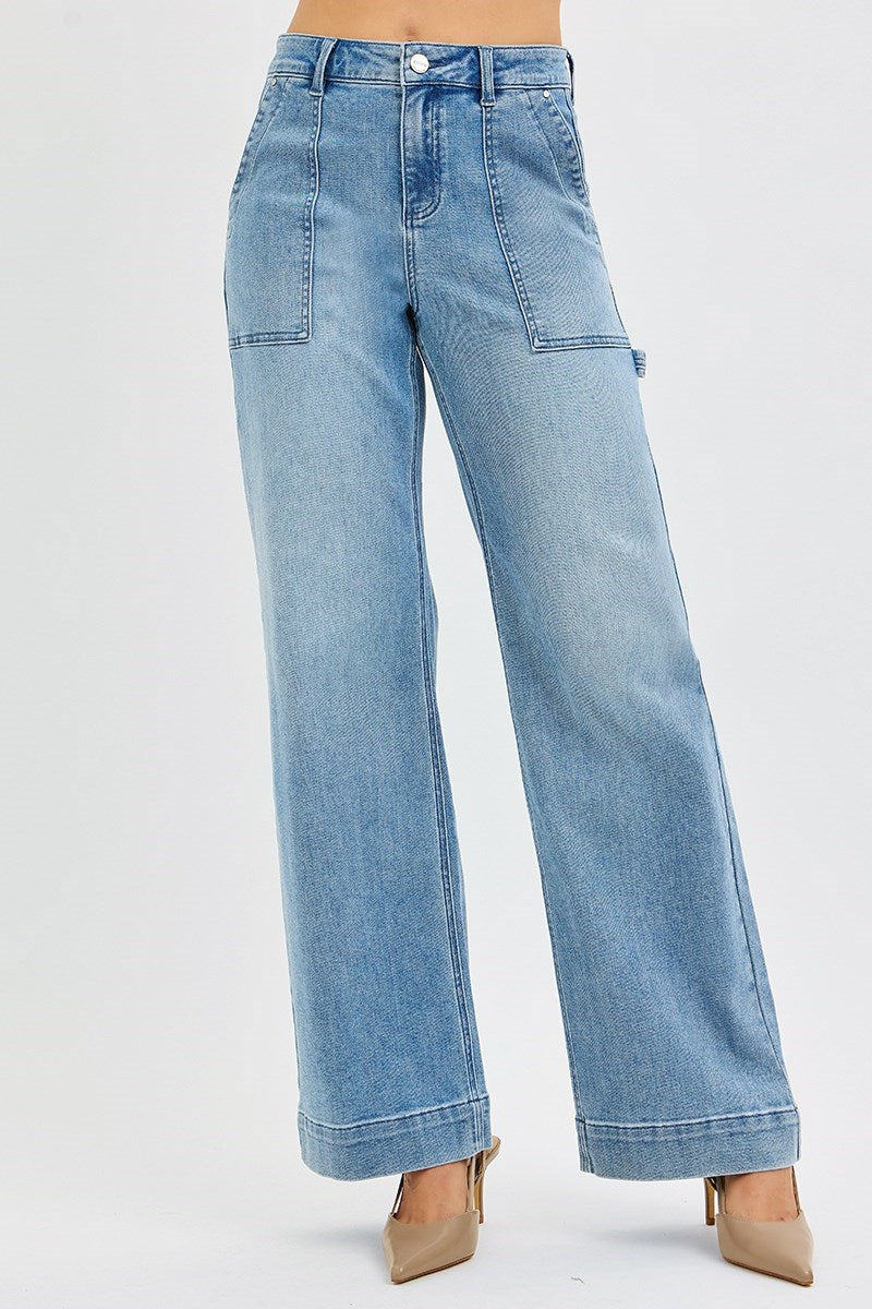 Risen- High Rise Straight Leg with Cargo Pocket