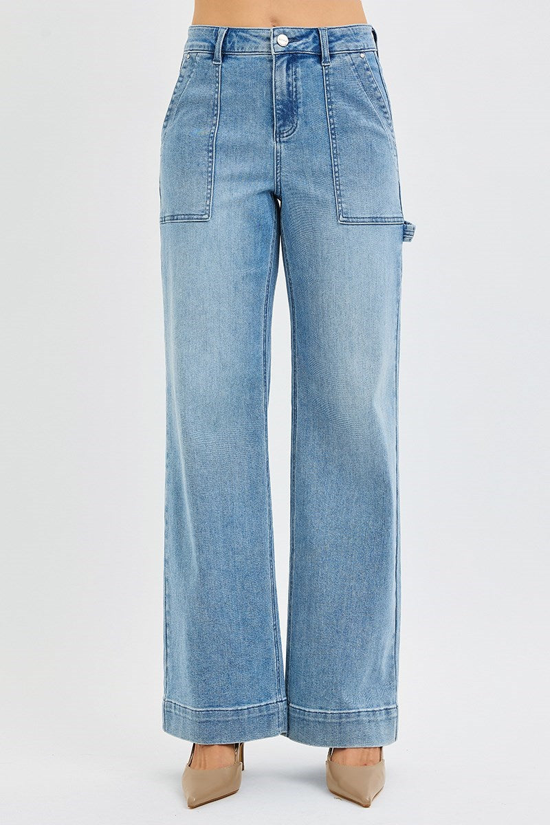 Risen- High Rise Straight Leg with Cargo Pocket