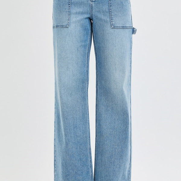 Risen- High Rise Straight Leg with Cargo Pocket