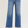 Risen- High Rise Relaxed Fit Ankle Straight Jeans w/cuff