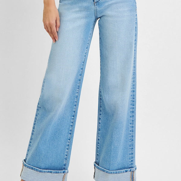 Risen- Tummy Control High Rise Wide Leg w/ Cuff