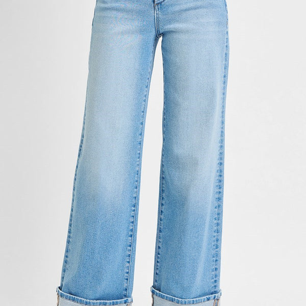 Risen- Tummy Control High Rise Wide Leg w/ Cuff