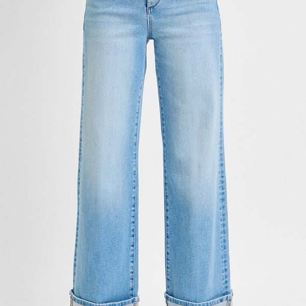 Risen- Tummy Control High Rise Wide Leg w/ Cuff