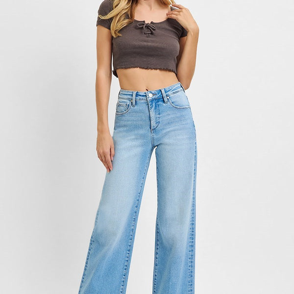 Risen- Tummy Control High Rise Wide Leg w/ Cuff