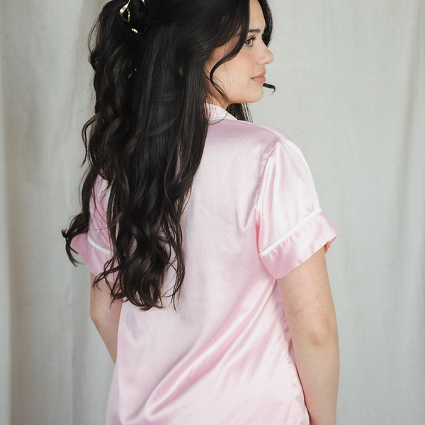 Light Pink Ribbon Pajamas Pants Set