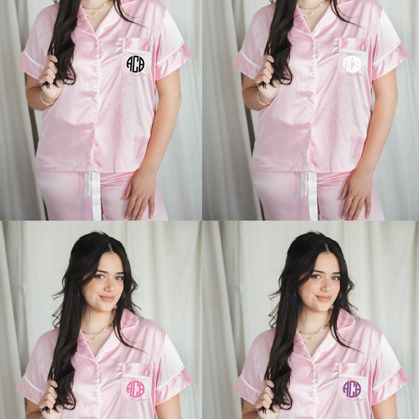 Light Pink Ribbon Pajamas Pants Set