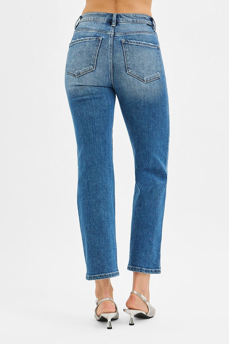 Risen Tummy Control High Rise Crop Stright