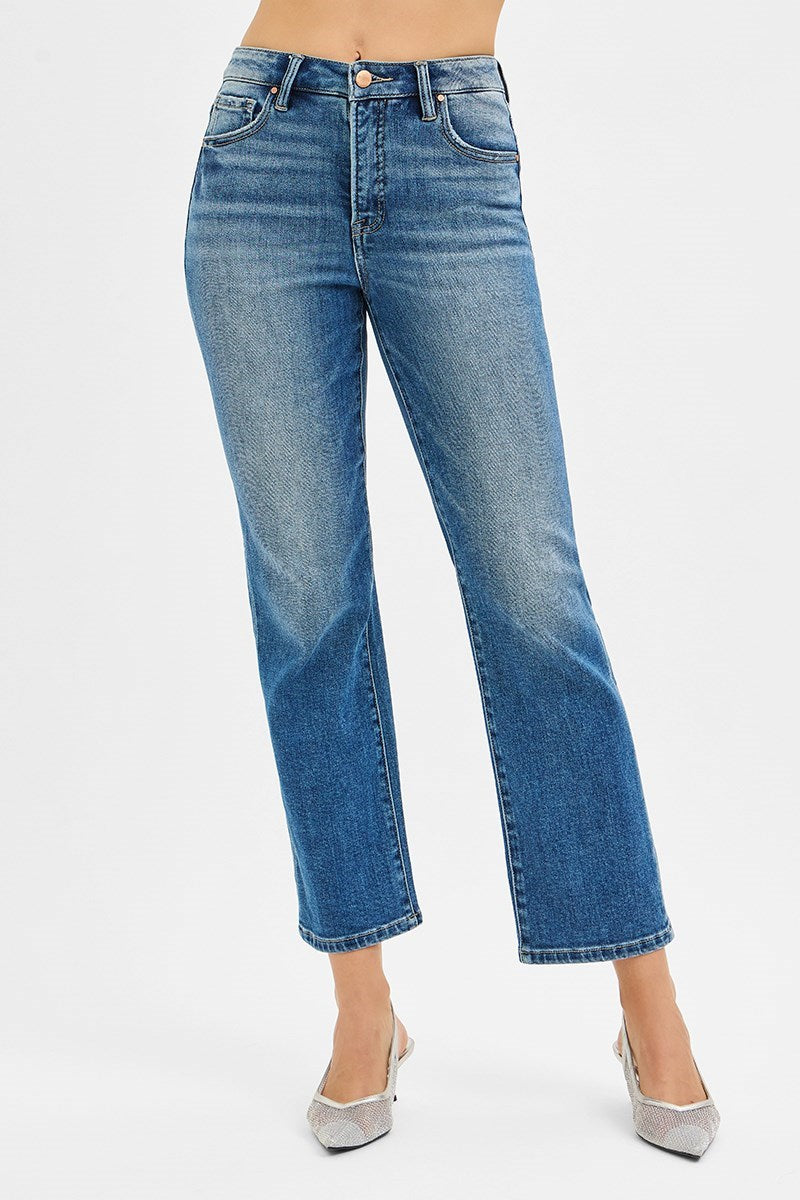 Risen Tummy Control High Rise Crop Stright