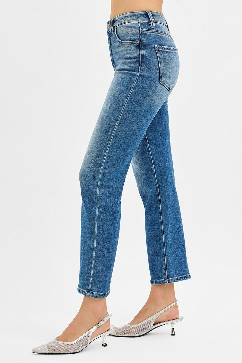 Risen Tummy Control High Rise Crop Stright