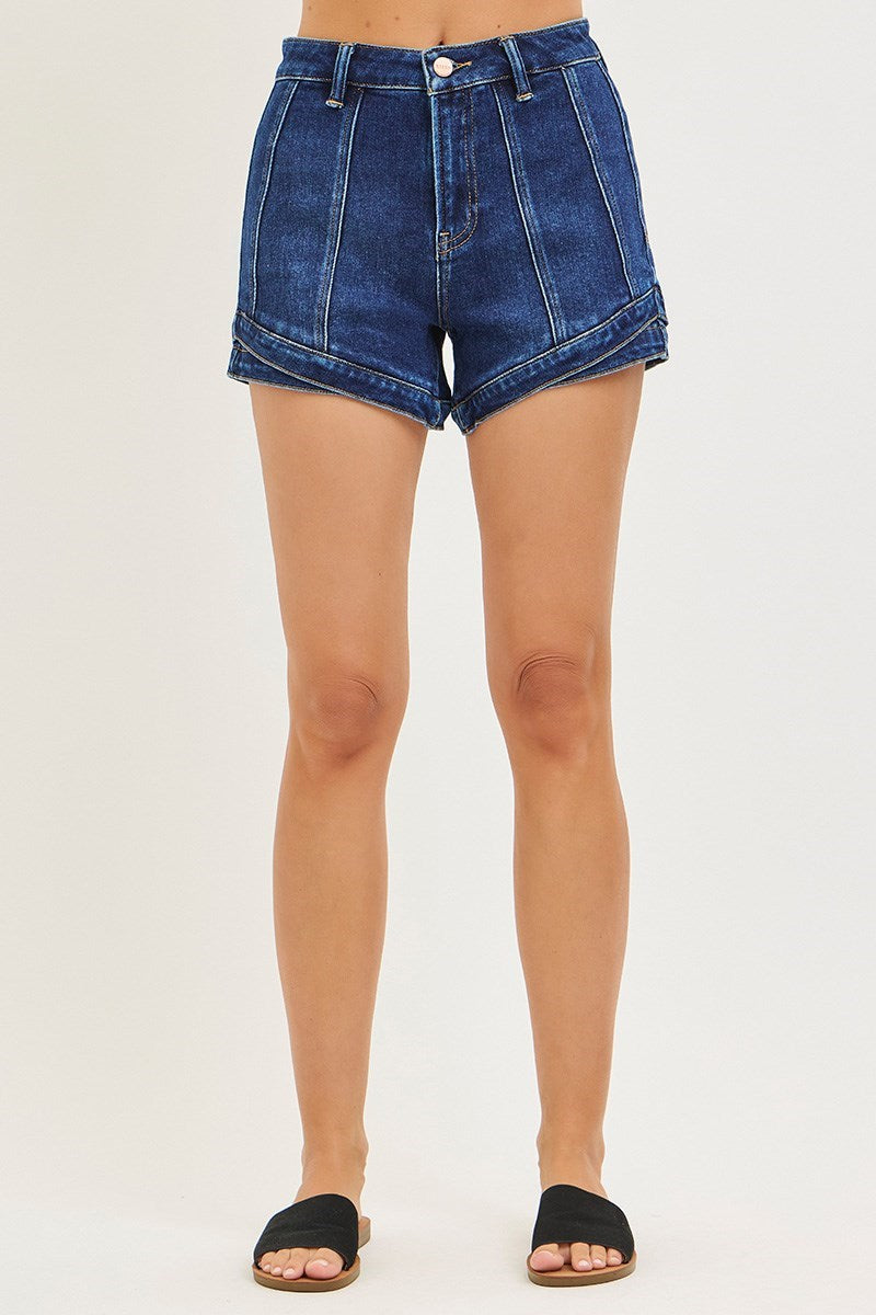 Risen- High Rise Layered Hem Shorts
