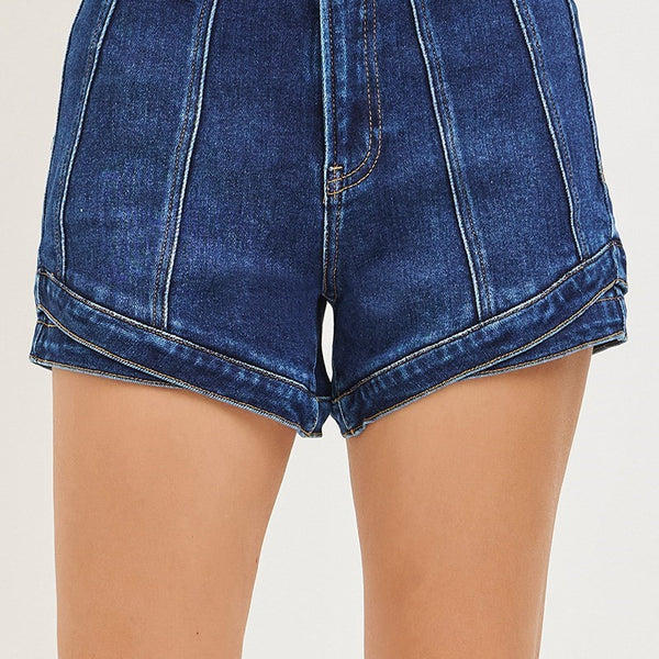 Risen- High Rise Layered Hem Shorts
