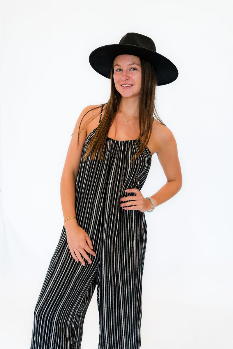 Striped Flowy Jumpsuit