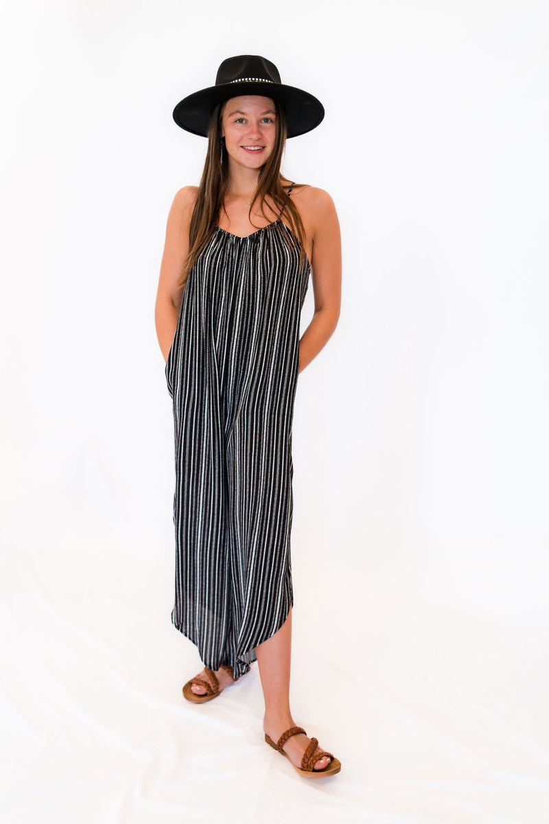 Striped Flowy Jumpsuit