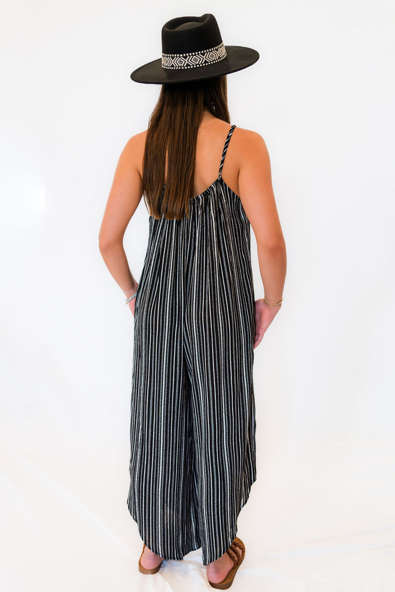 Striped Flowy Jumpsuit