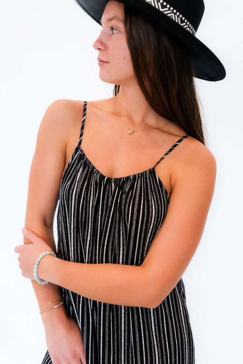 Striped Flowy Jumpsuit