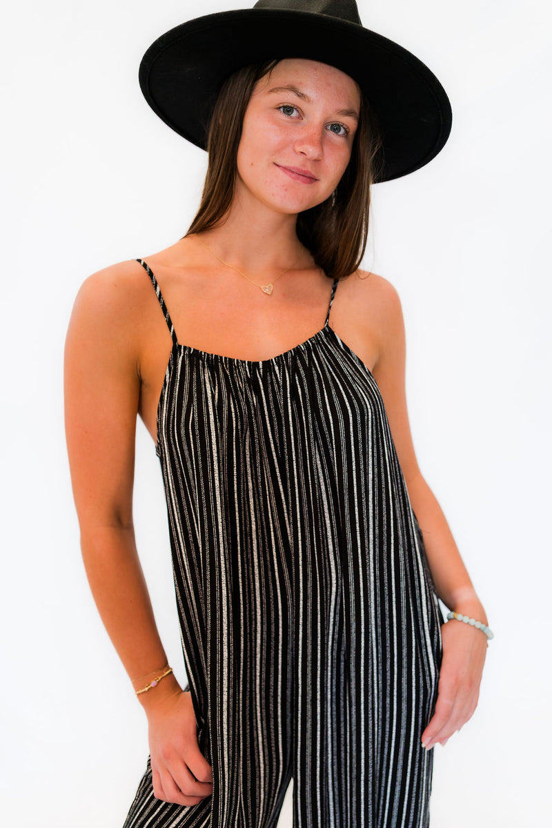 Striped Flowy Jumpsuit