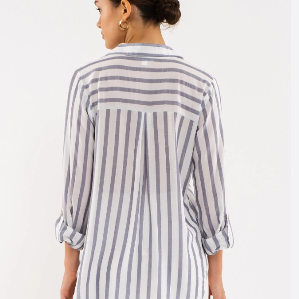Double Pocket Striped Top