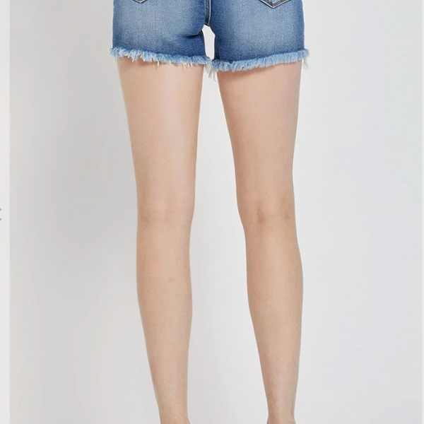 Risen High Rise DIstressed Shorts