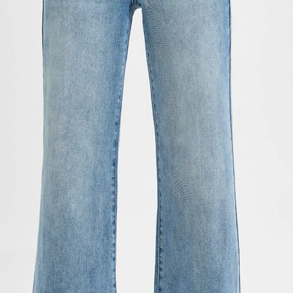 Risen High Rise Wide Front Yoke Jeans