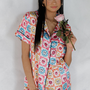 Smiley Daisy Satin Pajamas