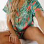 Trendy Tropical Satin Pajamas