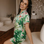Women's Mint Tropical Shorts Set