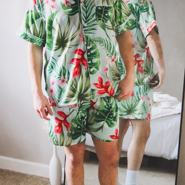 Men's Mint Tropical Pajama set
