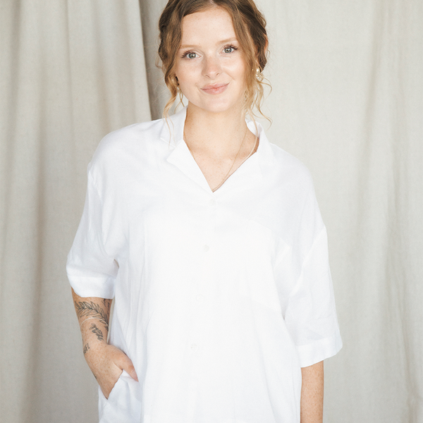 White Linen Matching Set