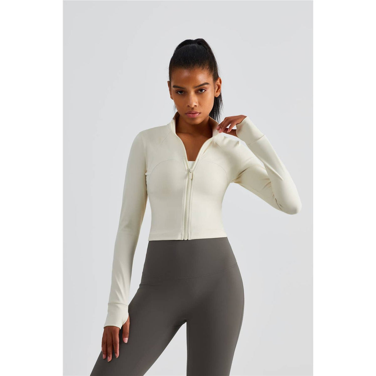 Evelyn Cropped Zip Jacket
