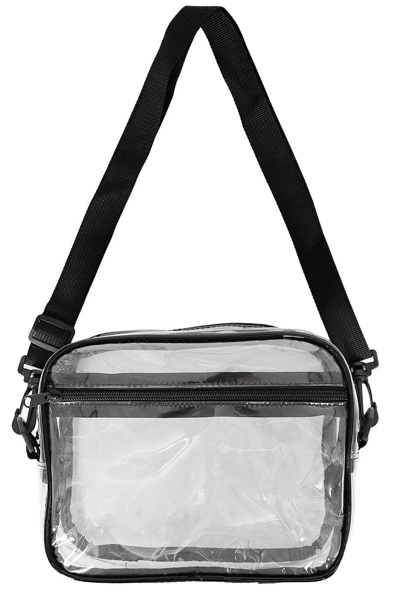 Clear PVC Crossbody Messenger Travel Bag