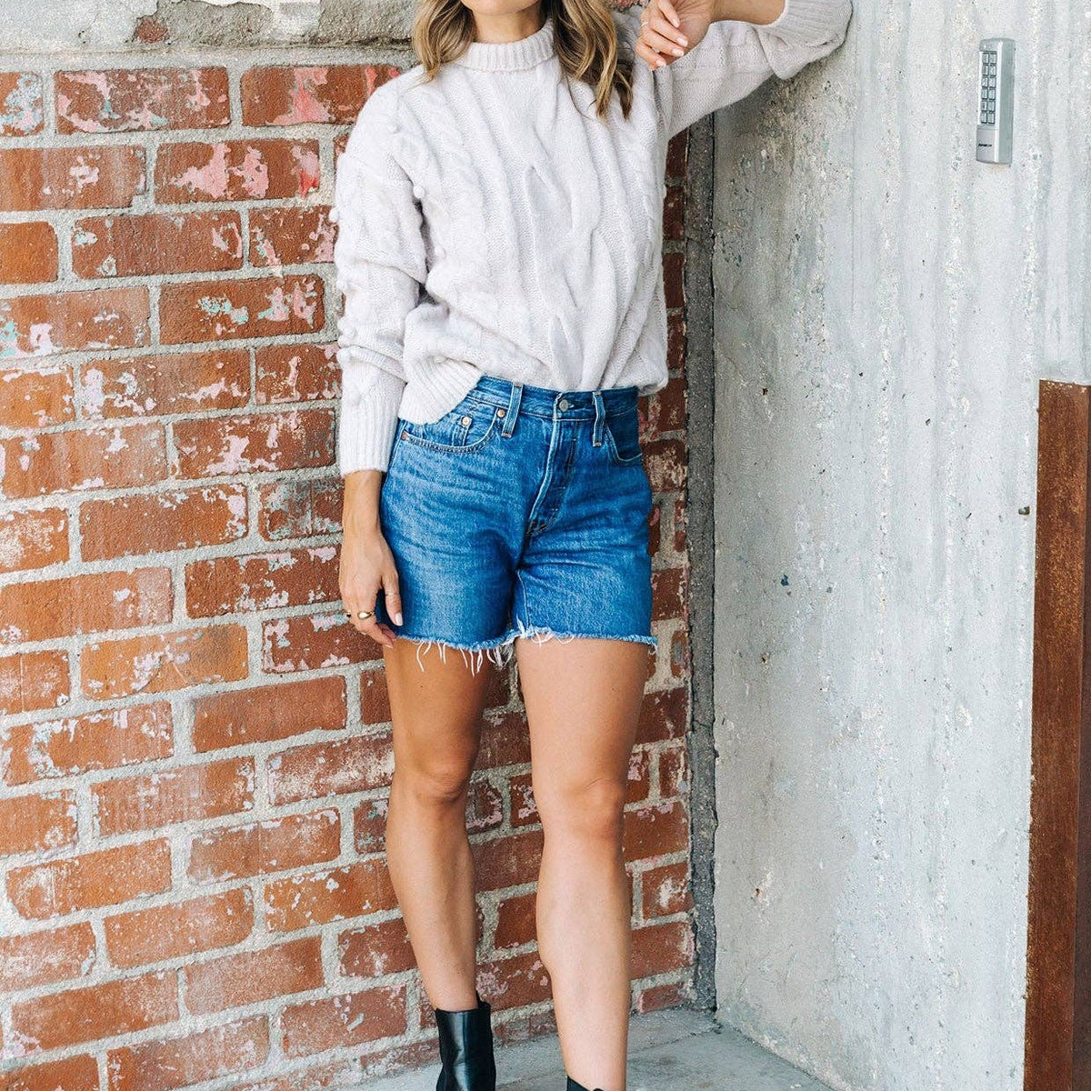 Cable Knit Mock Neck Cozy Sweater