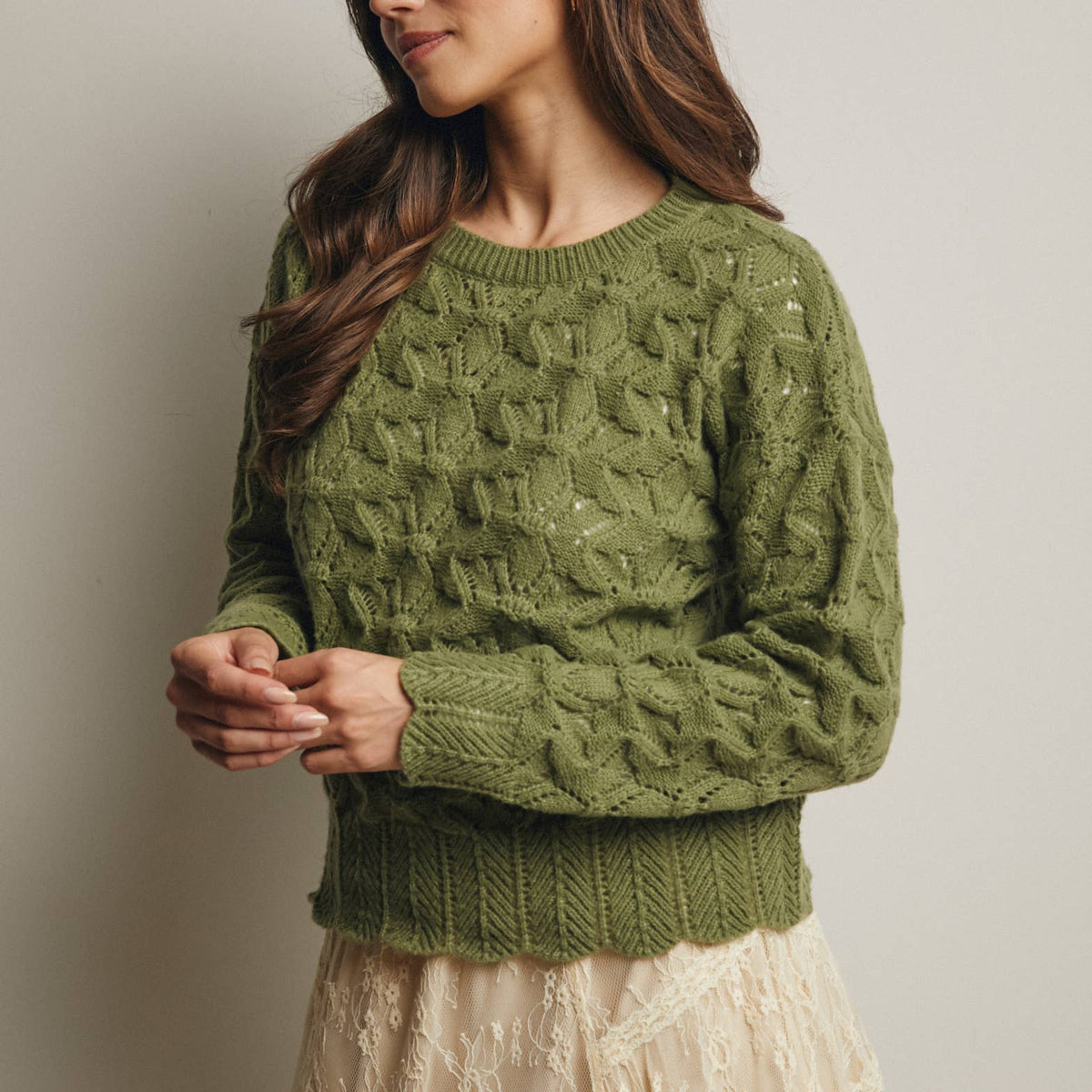 Willow Open-Knit Pointelle Sweater