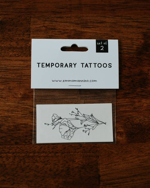 California Poppy Temporary Tattoos