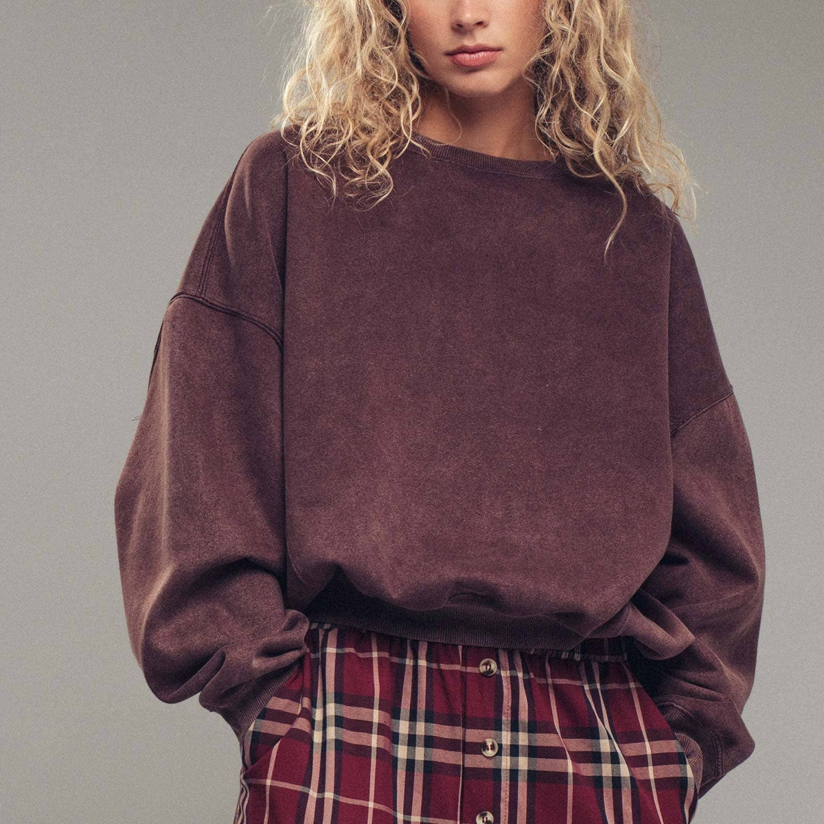 Pigment Washed Relaxed Fit Sweatshirt