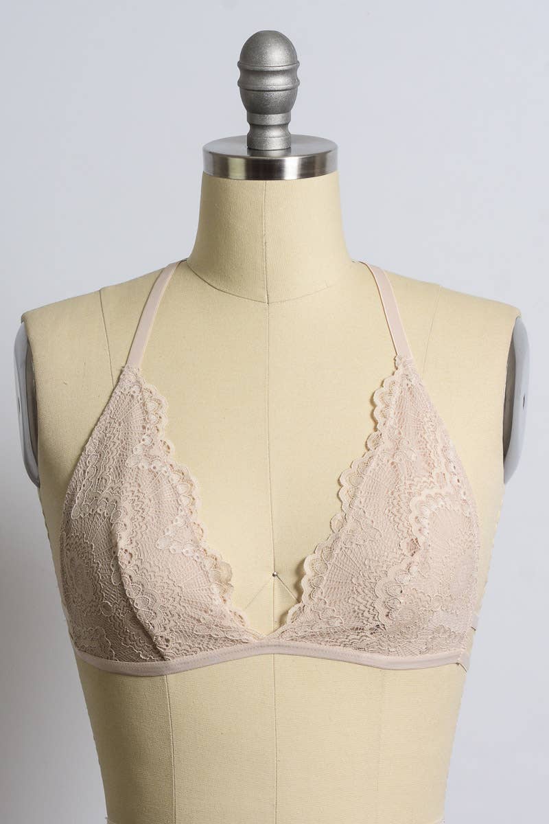 Leto Accessories - Flirty Triangle Lace Bralette – Y-Back Chic △