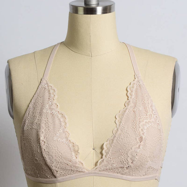 Leto Accessories - Flirty Triangle Lace Bralette – Y-Back Chic △