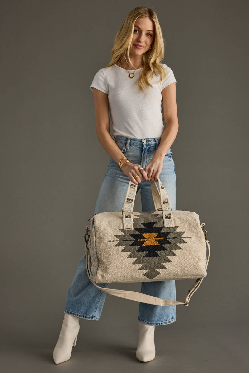 Panache Apparel Co. - Cream, Slate, Black & Mustard Western Duffel