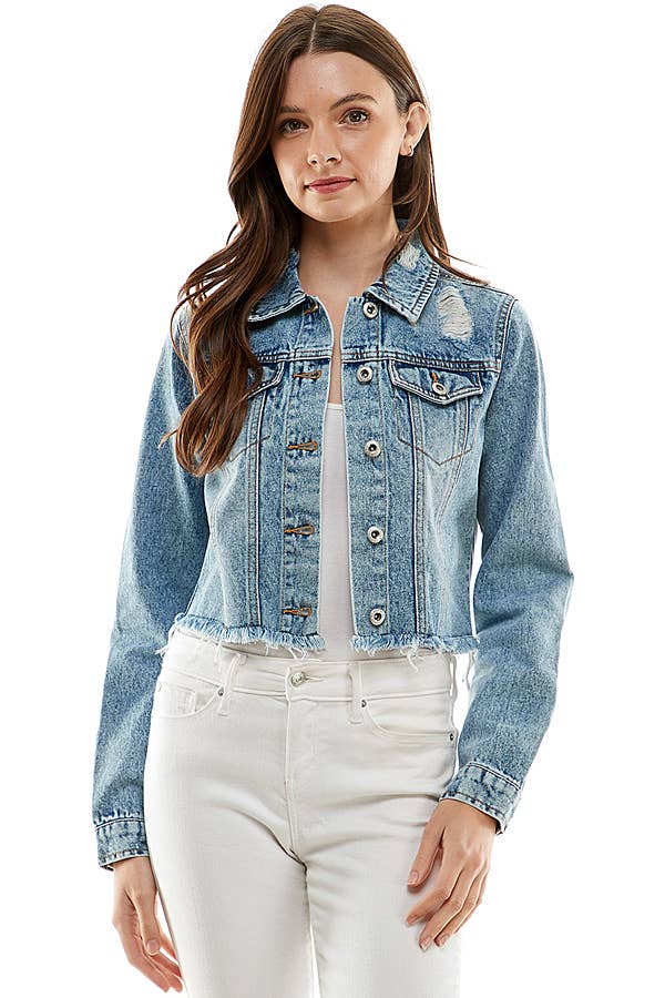 Distressed Denim Jacket