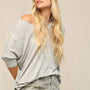 Loose Fit Knit Top V-Neck