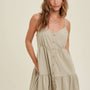 Kami Button-up Tiered Mini Dress