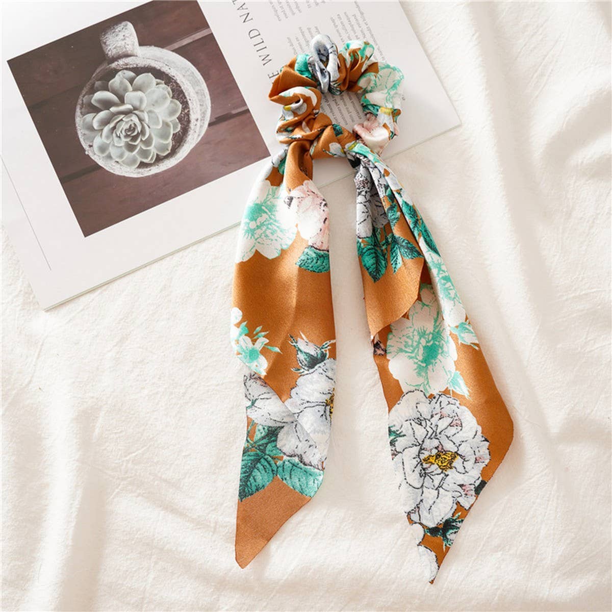 Floral Scrunchi with Tails
