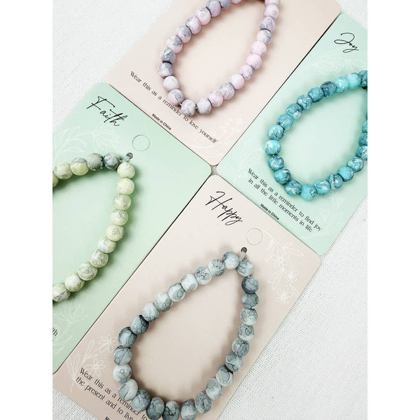 Inspirational Card with Elegant Stone Bracelet