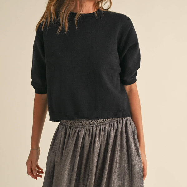 Gewn Short Sleeve Sweater Top