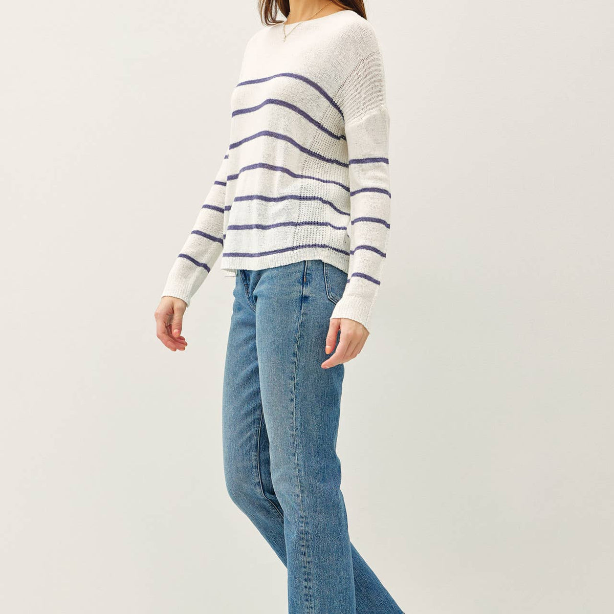 Bell Striped Lightweight Sweater