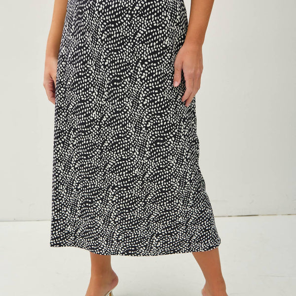 Floral Print Midi Skirt- Curvy