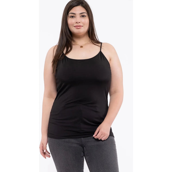 Black Solid Cami - Plus