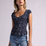 HUDSON TOP- Cap Sleeve Floral Top