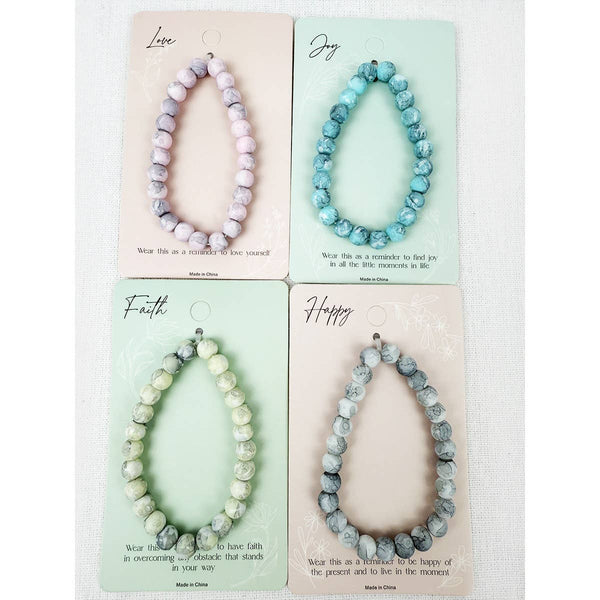 Inspirational Card with Elegant Stone Bracelet