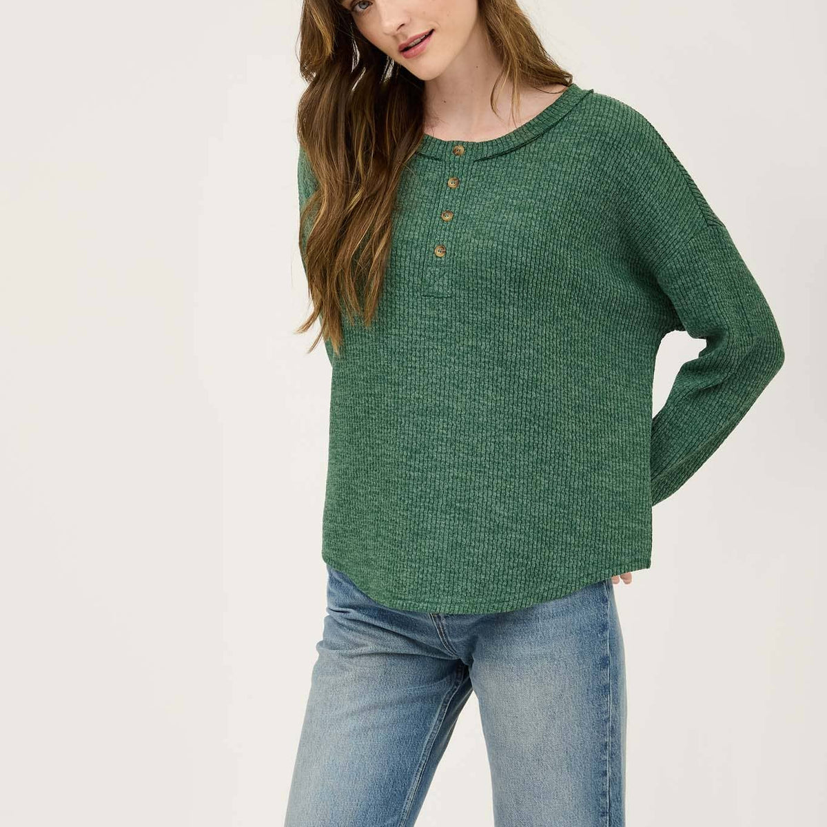 Wendy Waffle Knit Henly Top